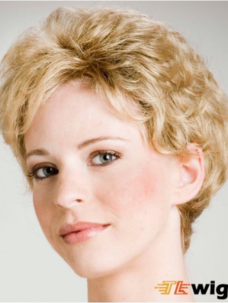 Curly Blonde Affordable Short Classic Wigs