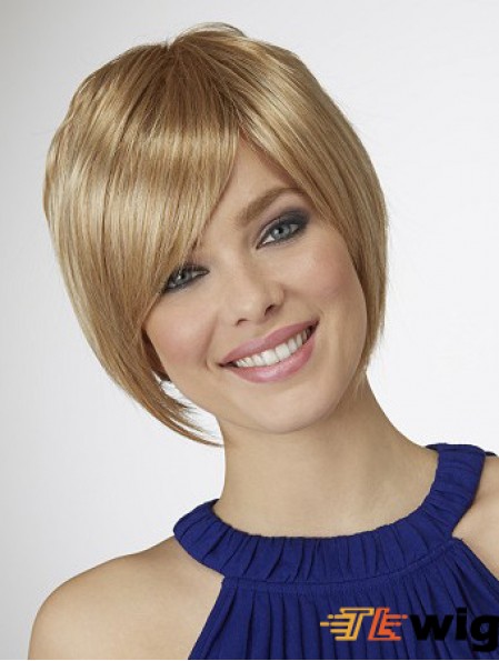 Chin Length Bobs 10 inch Straight Blonde Medium Wigs