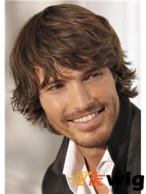 Remy Wavy Human Hair Wigs For Men Cheap