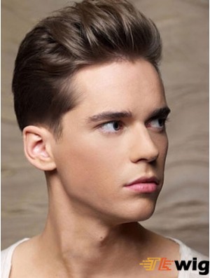 Remy Human Brown Straight Cropped Old Man Wigs For Sale