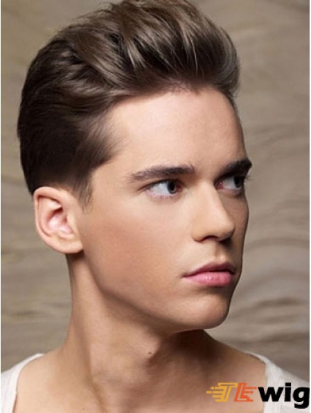 Remy Human Brown Straight Cropped Old Man Wigs For Sale