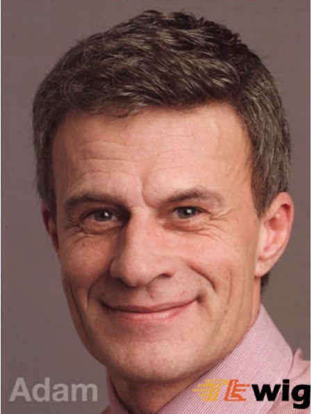 Short Straight Cheapest Mens Hair Toupee