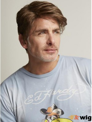 Capless Straight Blonde Short Men Wig Store In London