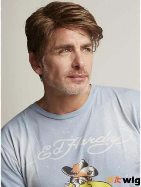 Capless Straight Blonde Short Men Wig Store In London