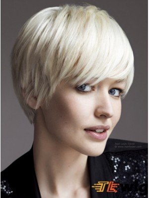 Monofilament Grey Short Straight 8 inch Soft Fashion Wigs