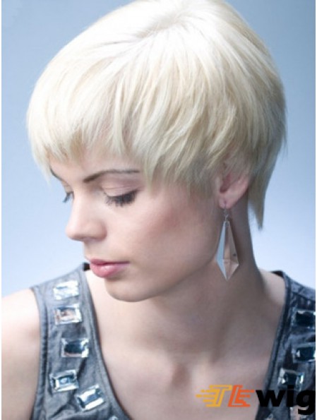 Capless Grey Short Straight 8 inch Natural Fashion Wigs