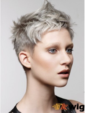 Lace Front Boycuts Short Straight 8 inch Convenient Fashion Wigs