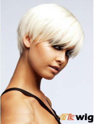 Capless Boycuts Short Straight 8 inch Discount Fashion Wigs