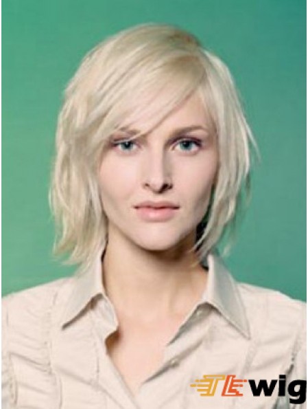 Full Lace Bobs Chin Length Straight 10 inch Platinum Blonde Sleek Fashion Wigs