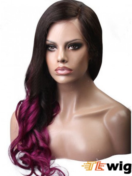 Long Wavy Without Bangs Full Lace 24 inch Hairstyles Black Women Wigs