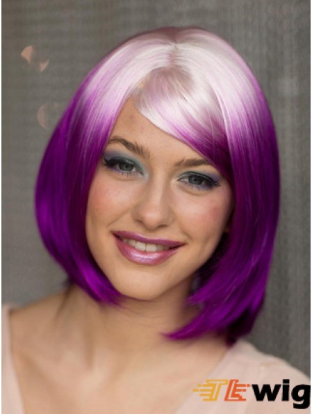 Convenient 10 inch Chin Length Straight Wigs For Black Women