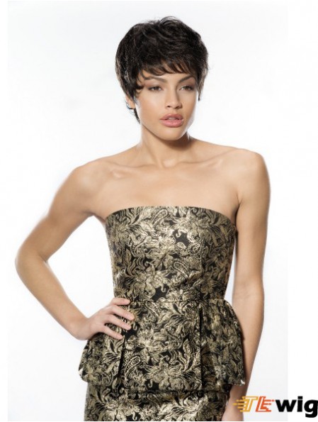 Wavy Black Modern Short Classic Wigs
