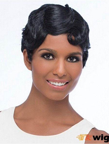 Wavy Black Suitable Short Classic Wigs