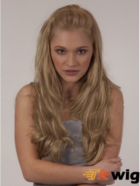 Long Wavy Blonde Suitable Synthetic Half Wigs