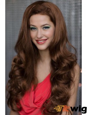 Long Wavy Auburn Soft Synthetic Half Wigs