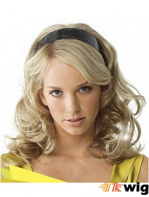 Long Wavy Blonde Gorgeous Synthetic Half Wigs