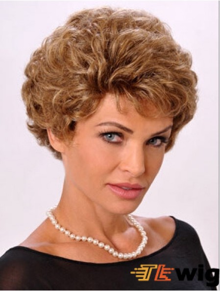 Ladies Wig Monofiliment Wavy Style Short Length Classic Cut