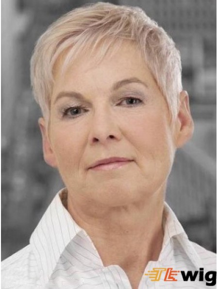 Straight Capless 8 inch Suitable Short Grey Wigs