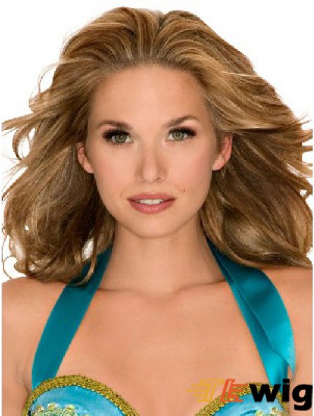 Designed Blonde Curly Remy Human Hair Clip In Hair Extensions