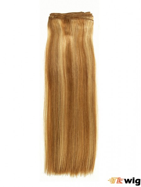 Straight Remy Human Hair Blonde New Weft Extensions