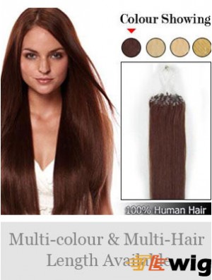 Online Auburn Straight Micro Loop Ring Hair Extensions