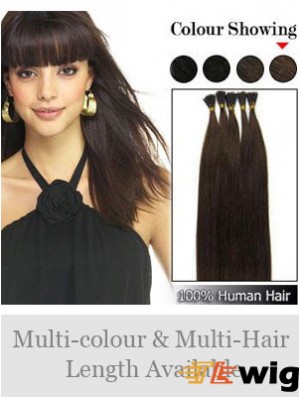 Black Straight Stick/I Tip Hair Extensions