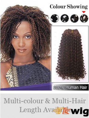 Curly Remy Human Hair Auburn Affordable Weft Extensions