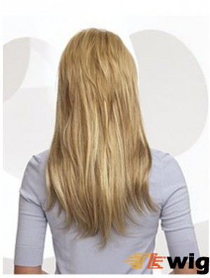 Cheap Blonde Straight Remy Human Hair Clip In Hair Extensions
