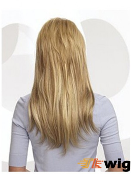 Cheap Blonde Straight Remy Human Hair Clip In Hair Extensions