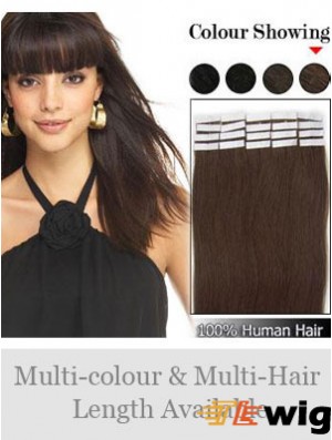 Brown Straight Great Remy Human Hair Tape In Hair Extensions