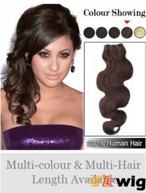 Wavy Remy Human Hair Auburn Ideal Weft Extensions