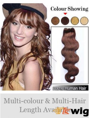 Wavy Remy Human Hair Auburn Cheap Weft Extensions