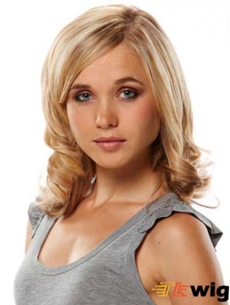 Great Blonde Curly Remy Human Hair Clip In Hair Extensions