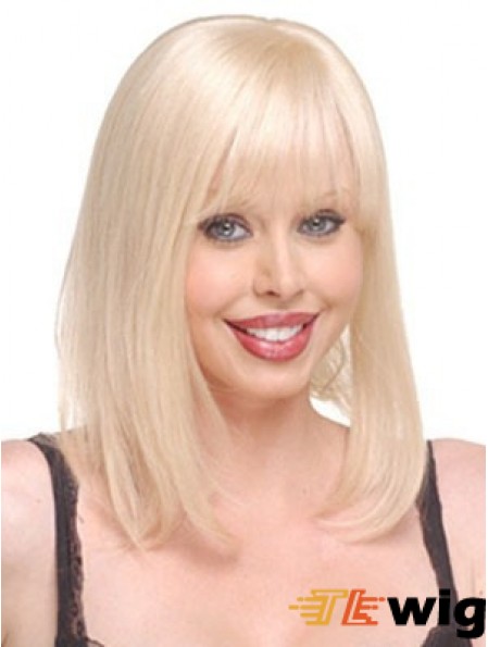 Cheap Straight Blonde Long Human Hair Hairpieces