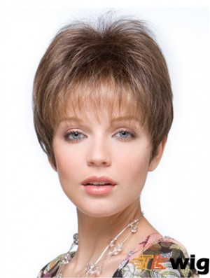 Falls Hairpieces Straight Style Brown Color Cropped Length