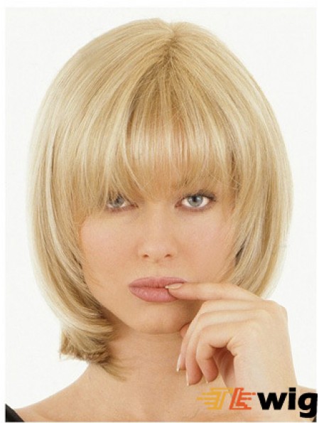 Half Wigs With Remy Straight Style Blonde Color