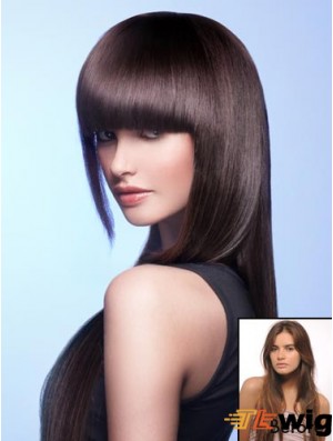 Remy Human Hair Auburn Clip In Fringe