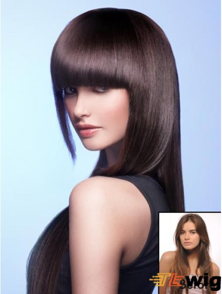Remy Human Hair Auburn Clip In Fringe
