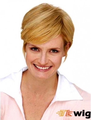 Discount Blonde Straight Synthetic Clip In Hairpieces
