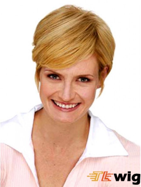 Discount Blonde Straight Synthetic Clip In Hairpieces