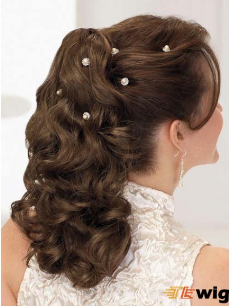 Fabulous Curly Brown Ponytails