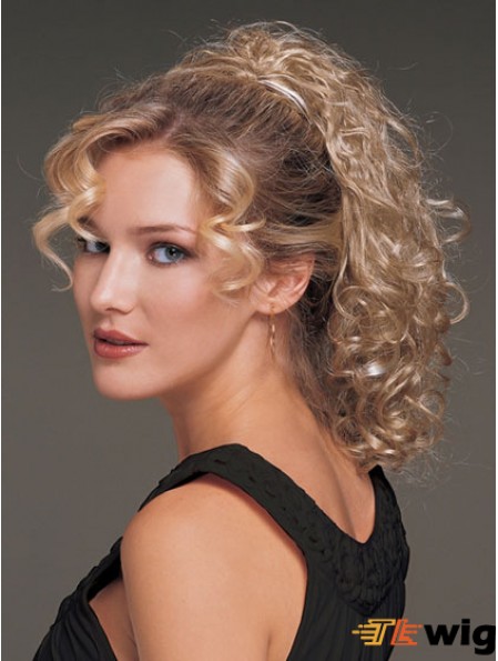 Soft Curly Blonde Ponytails