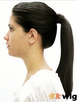 Convenient Straight Black Ponytails